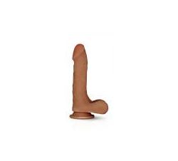 X5 Grinder Latin Realistic Dildo Brown